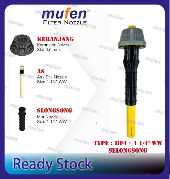 semua nozzle-10 Filter Nozzle MF4-1 1/4" WW + Slongsong