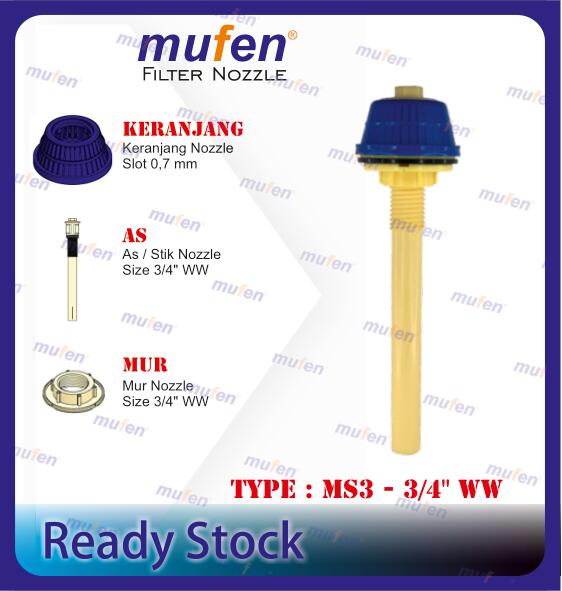 semua nozzle-17 Filter Nozzle MS3-3/4" WW