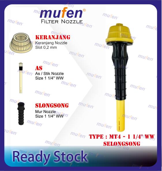 semua nozzle-30 Filter Nozzle MT4-1 1/4" WW + Slongsong